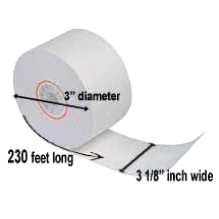 3 1/8 In X 230 Ft Thermal Receipt Paper, PK50